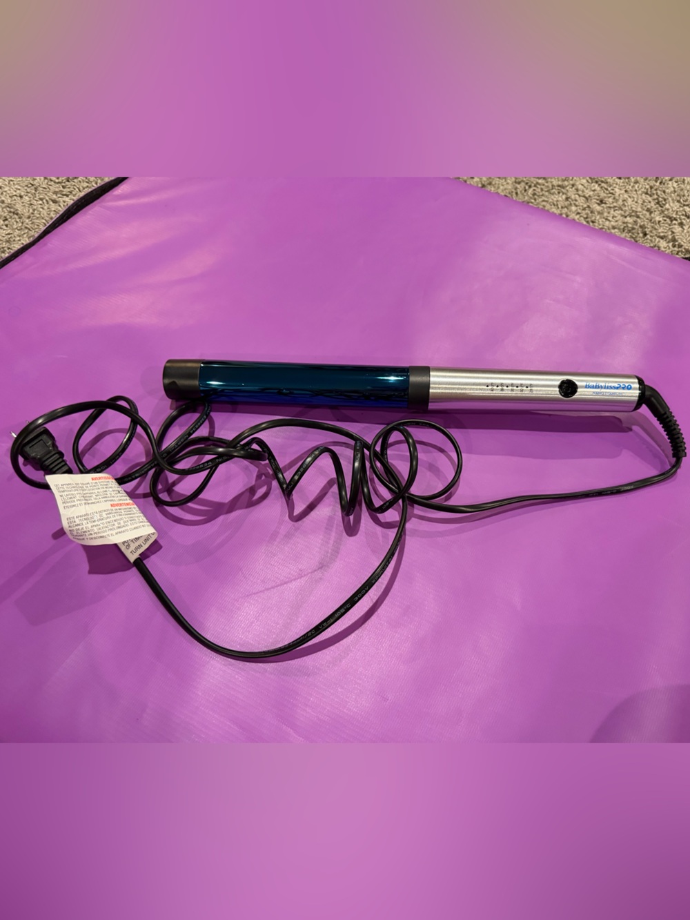 BaBylissPRO Nano Titanium Curling Wand Blue - Picture 5 of 9
